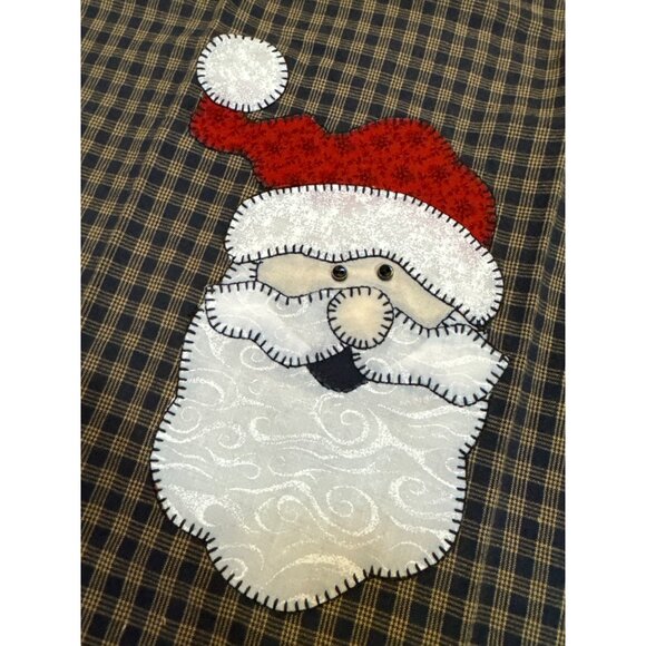 Santa Appliqué Kitchen Towel By Park Designs - 100% Cotton - 27" X 19" - Perfect - Picture 1 of 6